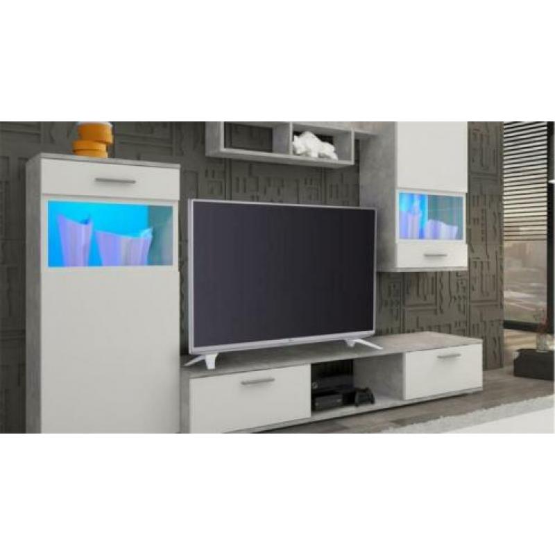 UITVERKOOP! Wandmeubel-set TV-meubel MATH 230x180x40cm OP=OP