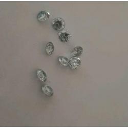 Moissanite ijsblauw 9 stuks samen 2, 90 krt