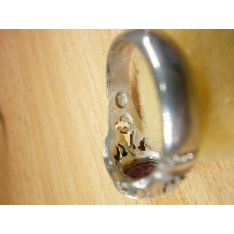 Antiek Robijn zilver ring %100 natuurlijk robijn