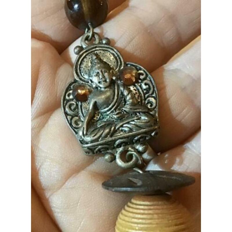 Vintage oorbellen thaise buddha oorbellen swarovski kralen