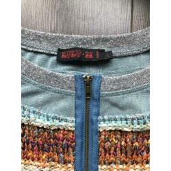 Lulu H vestje maat L Turquoise