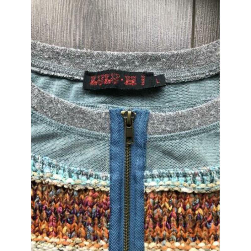 Lulu H vestje maat L Turquoise