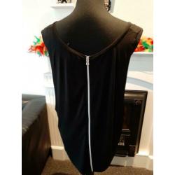Zwarte mouwloze top coolcat maat xl