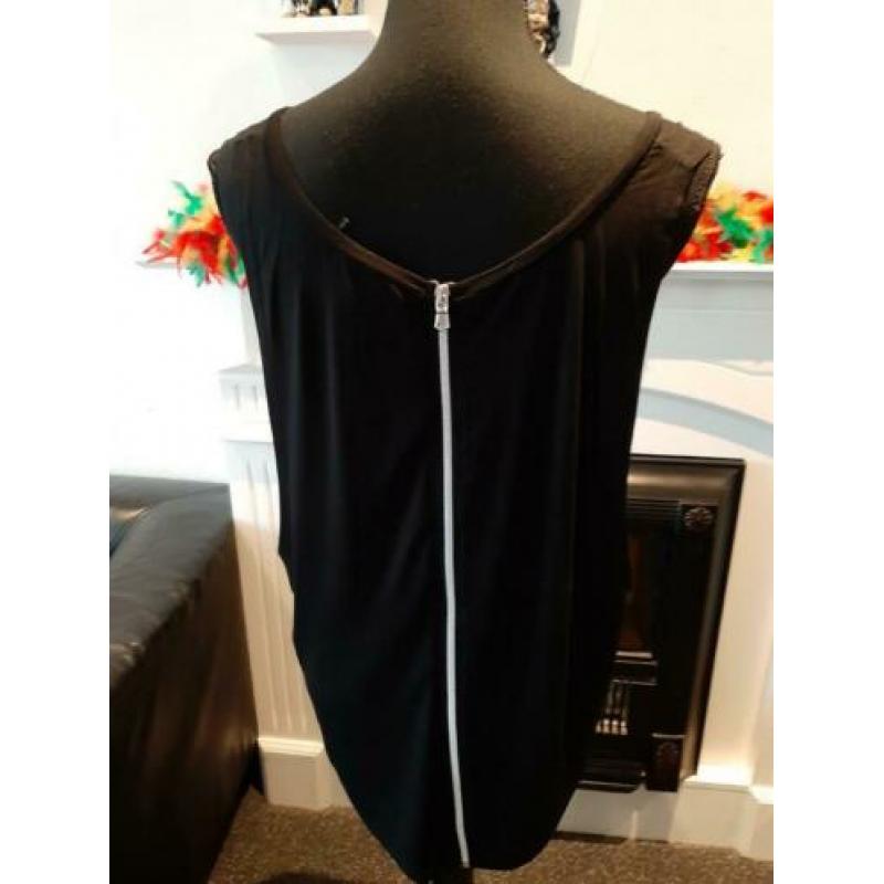Zwarte mouwloze top coolcat maat xl