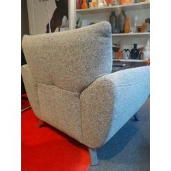 Luxe fauteuil zwart grijs gemêleerd ! (Evt.2stuks)