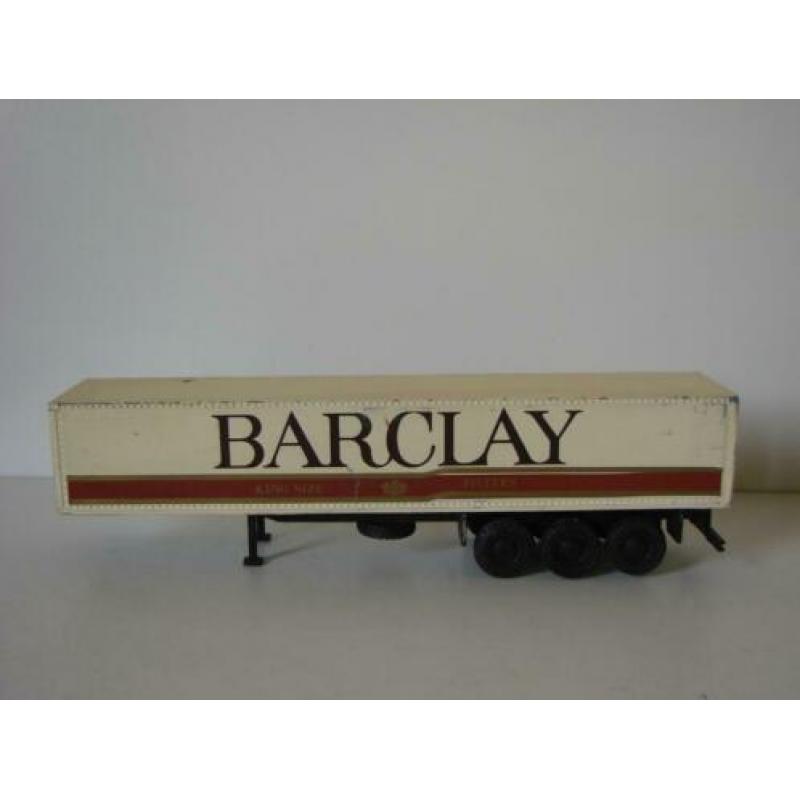NZG 3 as kastentrailer Barclay Ltd. schaal 1:50