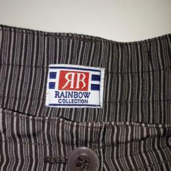 Gestreepte bruine zomerbroek maat 46/48