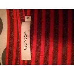 Nieuwe Sissy Boy jurk. Mt 40 oranje. met zwart streepje