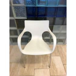 Kantinestoelen, eetkamerstoelen, vergaderstoelen, NIEUW wit