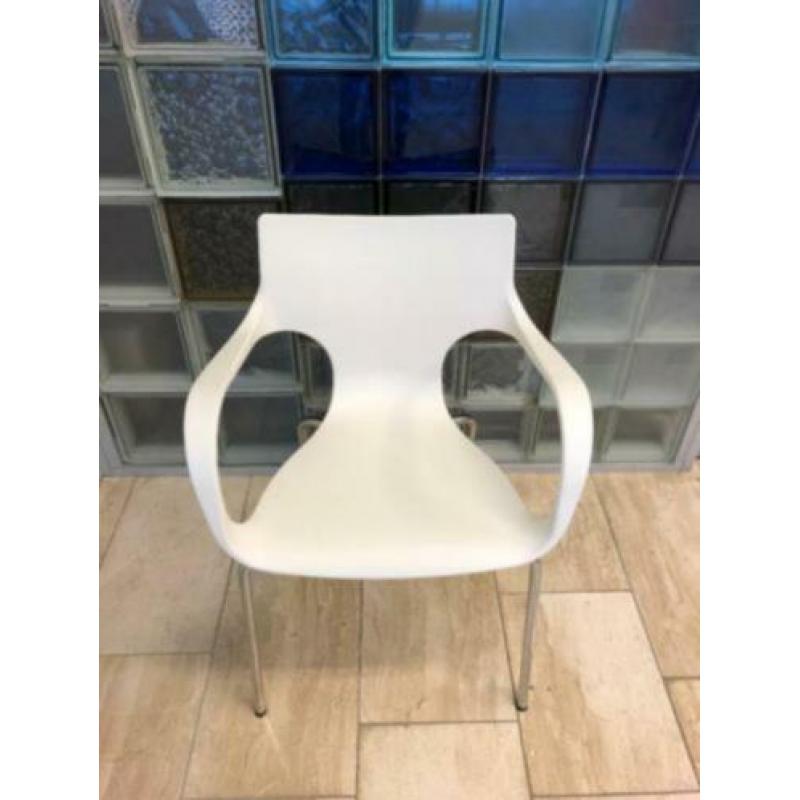 Kantinestoelen, eetkamerstoelen, vergaderstoelen, NIEUW wit