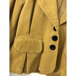 Vintage Mac&Maggie kerriegeel corduroy jasje mt 40