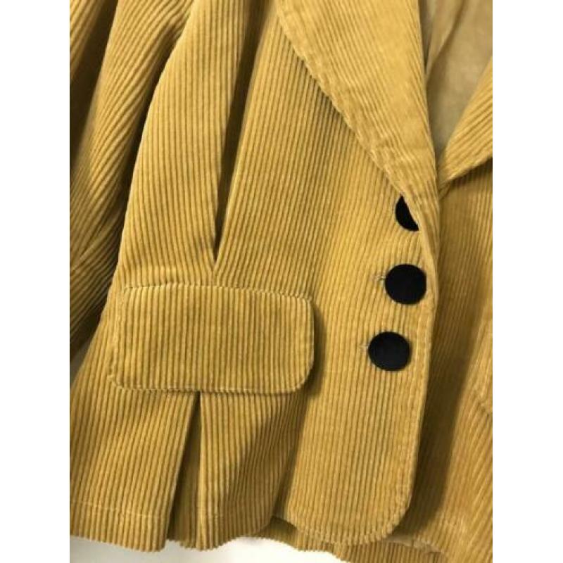 Vintage Mac&Maggie kerriegeel corduroy jasje mt 40