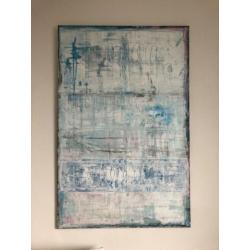 Groot abstract schilderij afmeting 115 x 75 cm