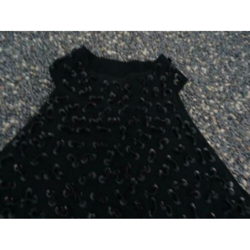 top zwart met pailletten xs