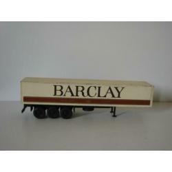 NZG 3 as kastentrailer Barclay Ltd. schaal 1:50