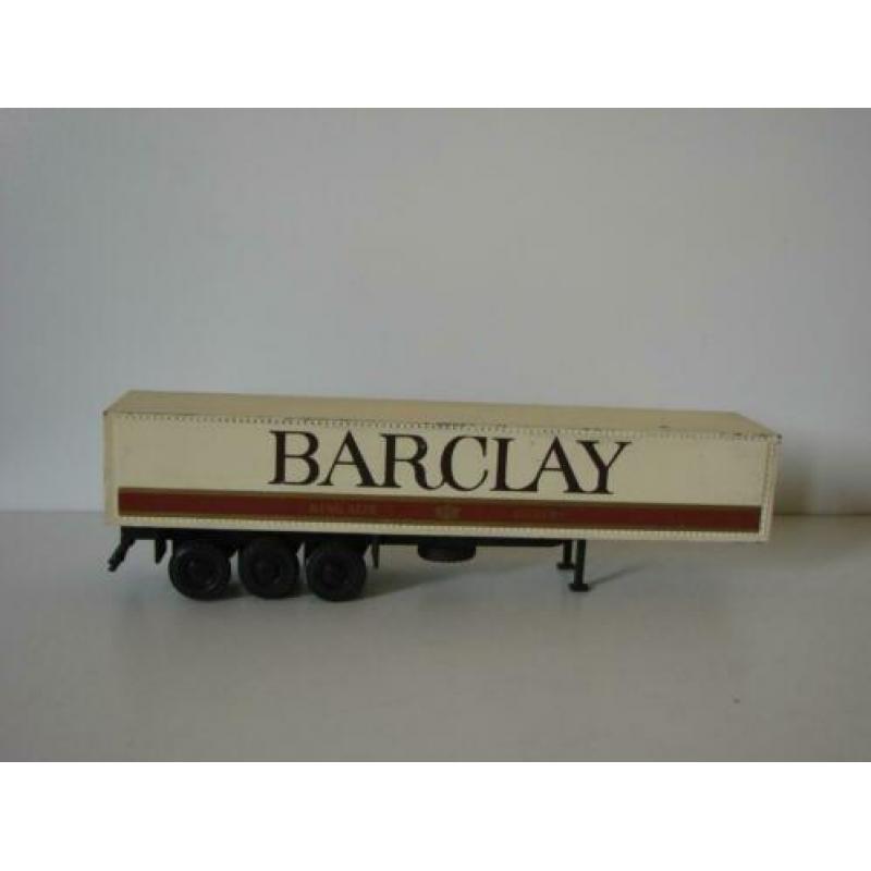 NZG 3 as kastentrailer Barclay Ltd. schaal 1:50