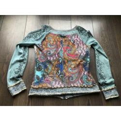 Lulu H vestje maat L Turquoise