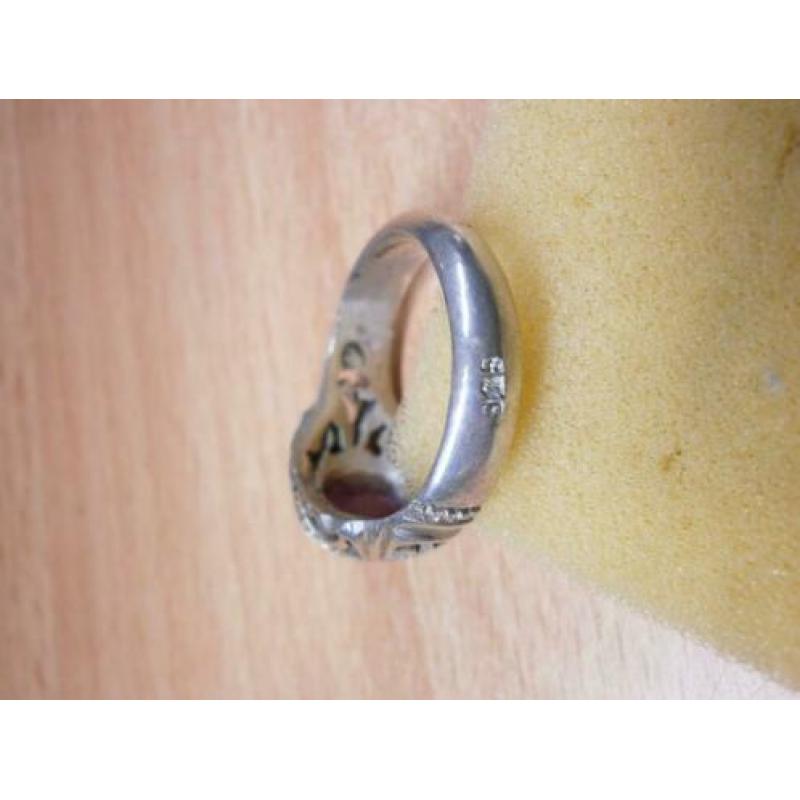 Antiek Robijn zilver ring %100 natuurlijk robijn