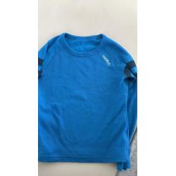 Thermo shirt en pak merk Odlo maat 116 grijs en blauw