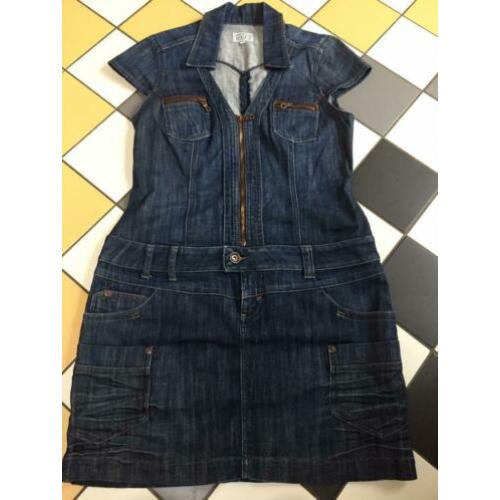 Miss etam fitt denim spijker’jurkje 42 donkerblauw