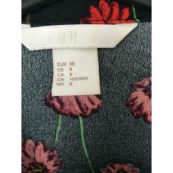 H&M floral pyjama pak blouse maat 38 + broek maat 42