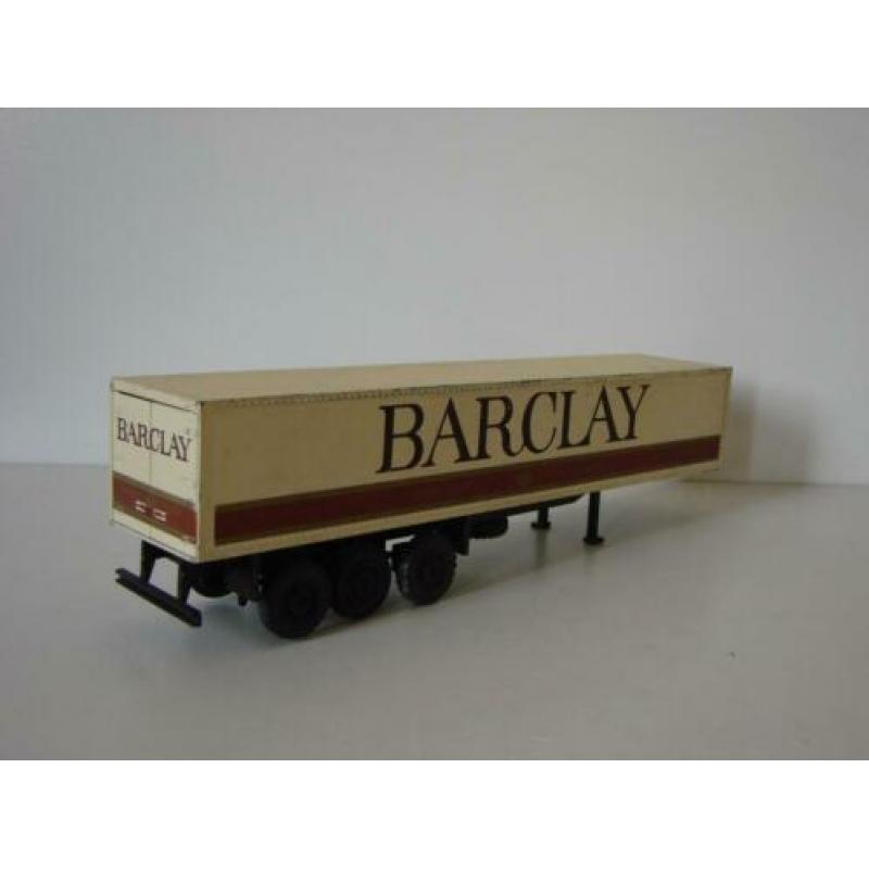 NZG 3 as kastentrailer Barclay Ltd. schaal 1:50