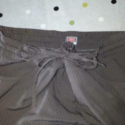 Gestreepte bruine zomerbroek maat 46/48