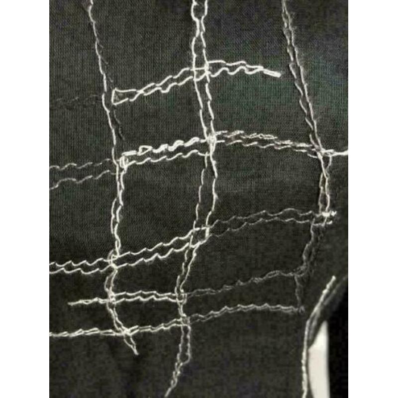 C121 Anne Fontaine: zwart jasje vest blouse Maat 1=XS=34