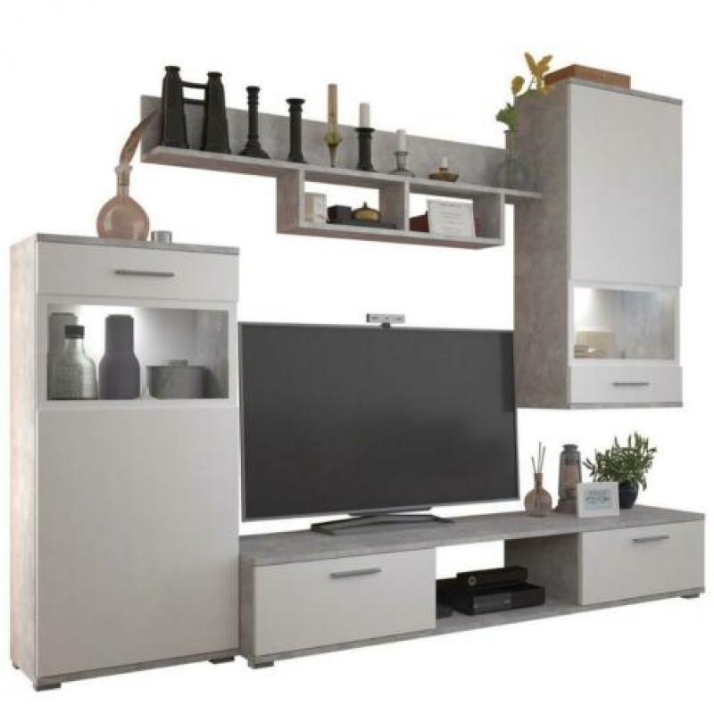 UITVERKOOP! Wandmeubel-set TV-meubel MATH 230x180x40cm OP=OP