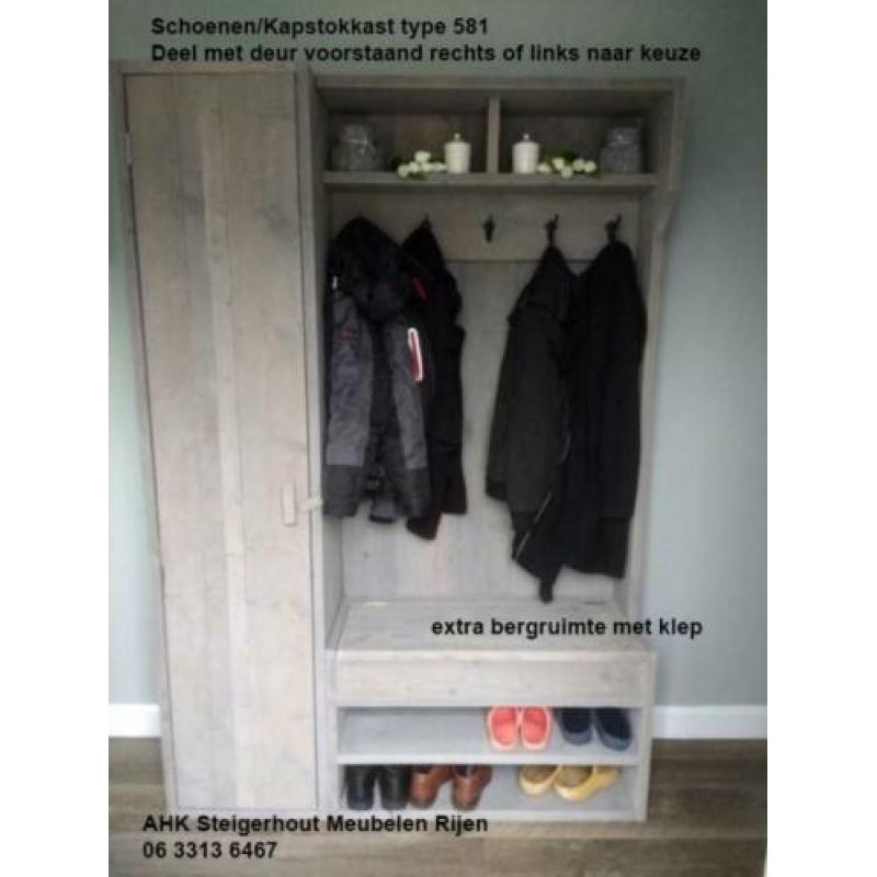 Kapstokkast Schoenenkast op maat! Geen bezorg/montage kosten