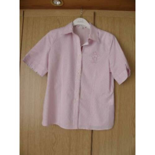 Nieuwe klassieke lila paars witte college blouse ERFO 40 M