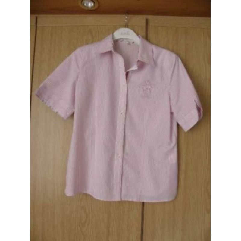 Nieuwe klassieke lila paars witte college blouse ERFO 40 M