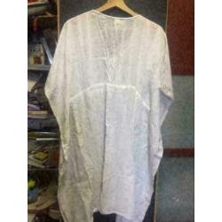 Wit zomer kaftan. , maat:l/xl