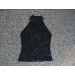 top zwart met pailletten xs
