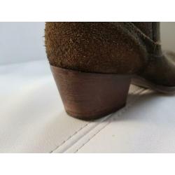 Stoere leren cowboylaarsjes groen 37