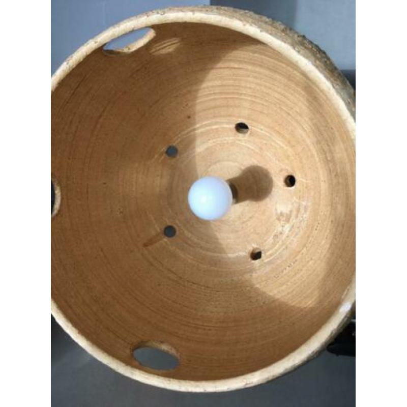 Grote aardewerk/keramieken hanglamp