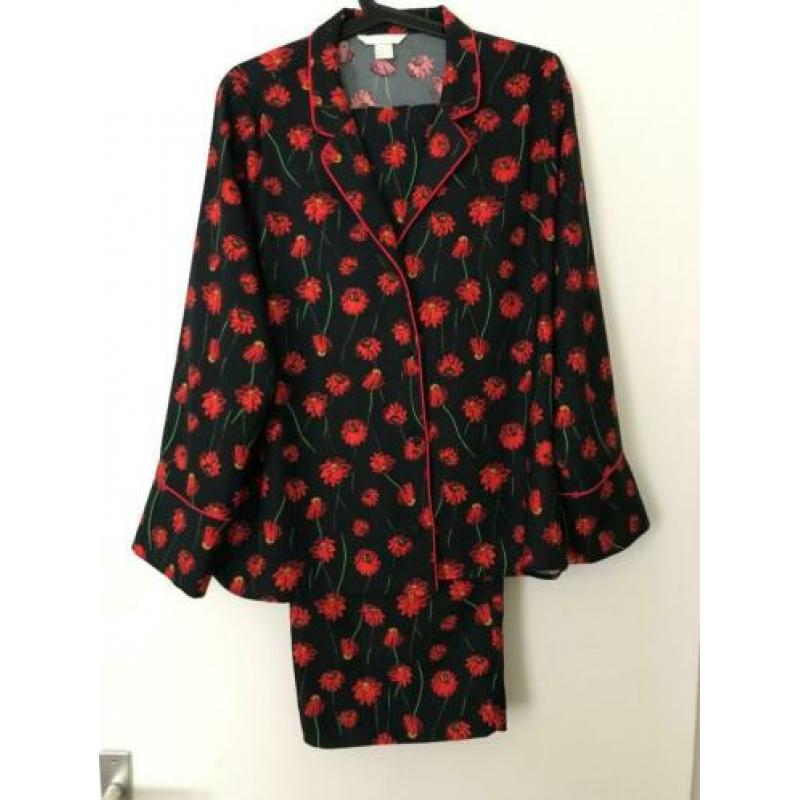 H&M floral pyjama pak blouse maat 38 + broek maat 42