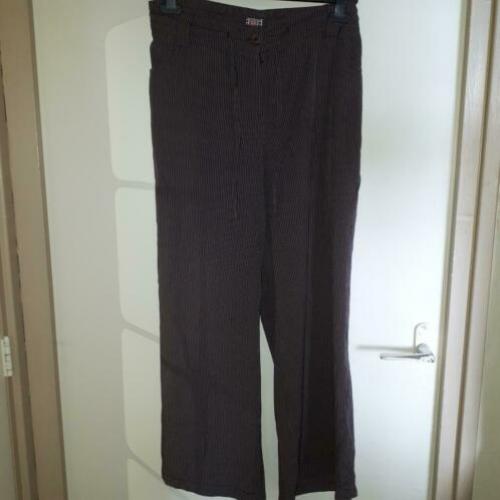 Gestreepte bruine zomerbroek maat 46/48