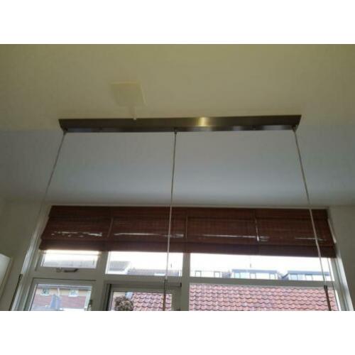 Mooie glazen hanglampen , incl . 3 lampen en 2 reserve