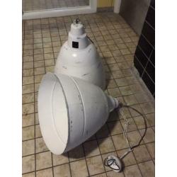 Hanglampen 60x40cm industrieel metaal wit design per stuk
