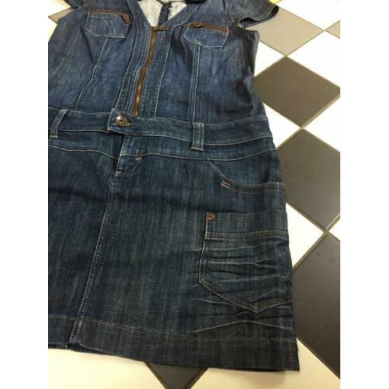 Miss etam fitt denim spijker’jurkje 42 donkerblauw