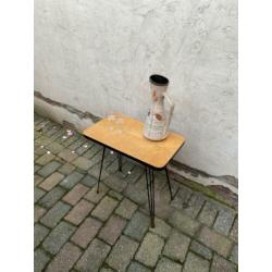Vintage design jaren 50 hairpin bijzettafel, plantentafel