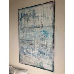 Groot abstract schilderij afmeting 115 x 75 cm