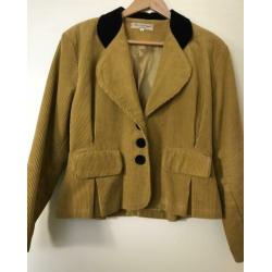 Vintage Mac&Maggie kerriegeel corduroy jasje mt 40