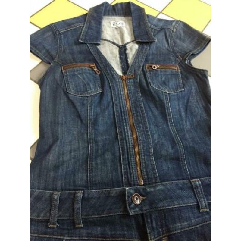 Miss etam fitt denim spijker’jurkje 42 donkerblauw