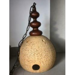Grote aardewerk/keramieken hanglamp