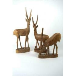 Houten deco Antilopen - Gazellen
