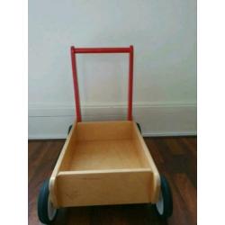 Houten loopwagen. Merk: Van Dijk Toys