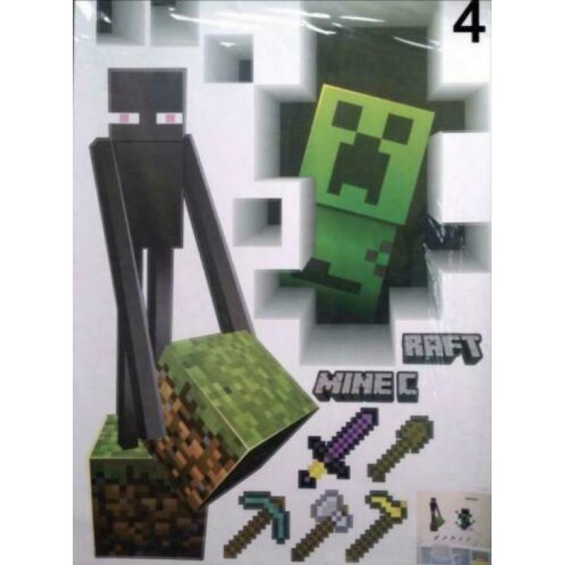 MINECRAFT muursticker vellen 5 soorten
