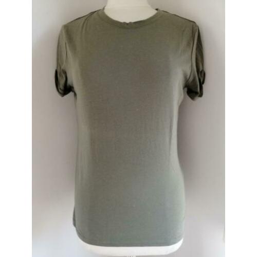 DIVIDED t- shirt leger groen maat S - nieuw -